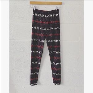 Leggings Depot reindeer print leggings O/S